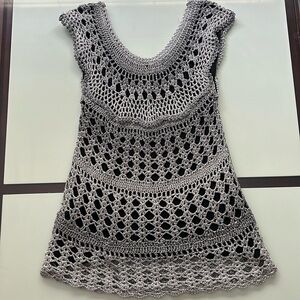 Vintage Alberto Makali Designer Crochet Top